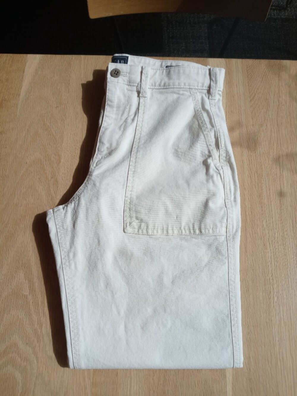GAP mens straight fit utility pants in natural (sz29) - Picture 9 of 16